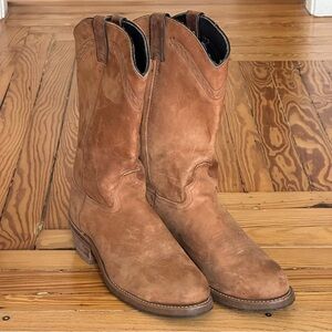 Men’s Abilene western safety toe work boots in tan, USA made